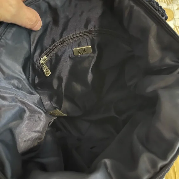 The Sak Black Knit Crochet Shoulder Bag - Picture 6 of 8